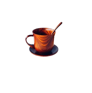 Leak-Proof Durable Wood <b>Cups</b> Classic Eco-Friendly Natural Milk Coffee <b>Tea</b> <b>Cups</b> <b>Saucers</b> Custom Logo - Product Image 2