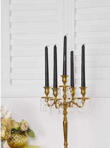 Candélabre doré à cinq bras, porte-bougie, décoration d'intérieur, support durable - Product Image 4