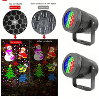 Projecteur de Noël USB avec batterie intégrée, lumières LED rotatives dynamiques pour la scène, décoration de projection pour les fêtes