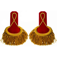 Épaulette avec broderie 3D en cuivre métallique, design écologique pour la décoration d'uniformes, cousue à la main par Hamza Badges
