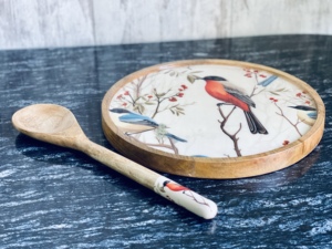 ชุดอาหารไม้ ถาดเสิร์ฟอาหารไม้  ชามผลไม้ขนาดกลาง  ภาชนะครัวเรือน  ของตกแต่งบ้าน โรงแรม ร้านอาหาร  ผลิตจากอินเดีย เป็นมิตรกับสิ่งแวดล้อม หรูหรา - Product Image 3