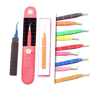Vente chaude Extension De Cils Pince À Épiler Ensemble Volume Cils Couleur Pince À Épiler Outils De Maquillage Marque Privée Prix De Gros - Product Image 5