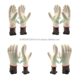 Gants de travail en coton, poignet tricoté, antidérapants, texture micro-diamantée sur les doigts, gants de sécurité polyvalents - Product Image 3