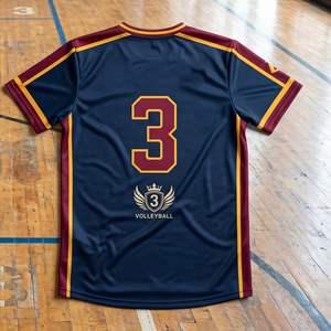 เสื้อวอลเลย์บอล OEM แบบซับลิเมชั่น แขนสั้น คอวี ชุดทีมฟุตบอล เสื้อเจอร์ซีย์สำหรับทุกเพศ ผลิตจากโพลีเอสเตอร์ 100% เสื้อฟุตบอล - Product Image 2