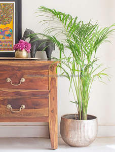 Handmade round Planter <b>Vase</b> <b>Unique</b> Metal Aluminium Ribbed Design for Home and Garden Decor or Weddings Floor <b>Vase</b> - Product Image 3