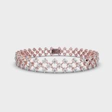 Pulsera Clásica con Diamantes Cultivados en Laboratorio de Corte Redondo de 6 Quilates, Apricot Jewels |   Oro amarillo de 14 quilates certificado por IGI - Product Image 5