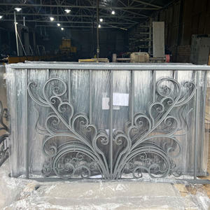 Barandilla de Balcón Decorativa Moderna de Hierro Forjado y Acero Inoxidable, Resistente al Óxido, para Balcón de Casa, Jardín, Terraza, Escaleras Interiores - Product Image 3