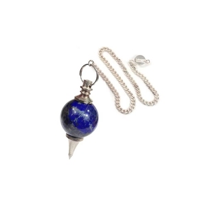 Lapislázuli de piedra Natural, Bola de Reiki, péndulo, Chakra, cristal curativo, Bola de meditación, péndulo con bolsa gratis - Product Image 3