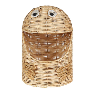Cesta de Almacenamiento de Juguetes Grande de Ratán Natural con Diseño de Rana de Lujo para Habitación Infantil, Venta al por Mayor - Product Image 1