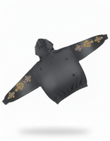 Sweat à capuche zippé pour homme de haute qualité 500 GSM en molleton coupe classique 100 % coton anti-plis respirant brodé sur toute la surface