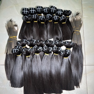 Disponible Court Longueur Naturel Noir Os Droite Extensions de Cheveux Humains Pleine Cuticule Alignée Non Transformés - Product Image 1
