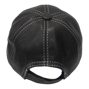 Gorra de Béisbol de Cuero con Logotipo Personalizado, Gorra de 6 Paneles de Alta Calidad, Etiqueta Privada OEM, Transpirable para Hombre, Invierno - Product Image 6
