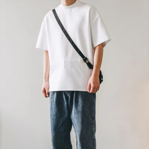 Customized 100% Cotton Knitted Oversized <b>Short</b> <b>Sleeve</b> T-Shirt for Men-Heavyweight 300g Breathable Quick Dry High Quality New - Product Image 4