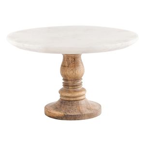 <b>Marble</b> <b>cake</b> <b>stand</b> with wood base Handmade dessert display pedestal Modern round <b>cake</b> <b>stand</b> Party home hotel <b>cake</b> <b>stand</b> - Product Image 3