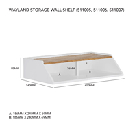 Estantes Flotantes Modernos y Duraderos LUOOMA con Almacenamiento, Diseño Contemporáneo, Material de Roble para Decoración del Hogar y Sala de Estar