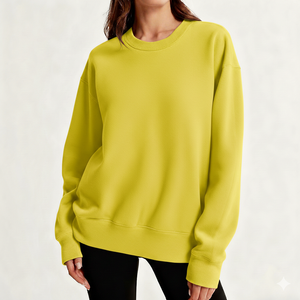 Sweat-shirt oversize pour femme, pull décontracté d'hiver, molleton doux, manches longues, coupe ample, style streetwear moderne - Product Image 1