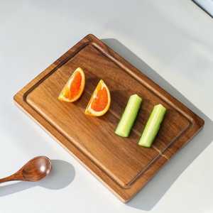 เขียงไม้อะคาเซียพร้อมร่องน้ำ | เขียงสองด้านเสิร์ฟพร้อมผิวเรียบ - Product Image 3