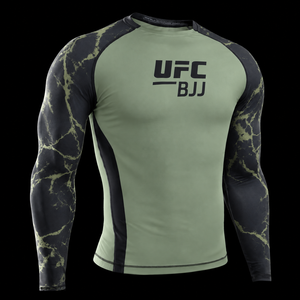 BJJ Long Sleeve Rash Guard Full Sleeve <b>Black</b> Red Sublimation Print Men's <b>Compression</b> <b>Shirt</b> Quick Dry - Product Image 3