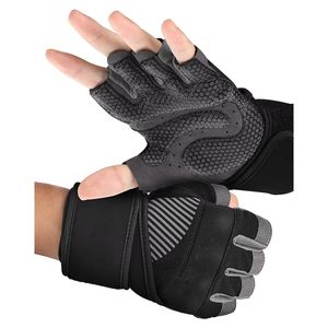 <b>Half</b> Finger Gym Fitness Gloves Breathable Mesh Neoprene Adjustable Wrist Strap Non <b>Slip</b> Weight Lifting Workout Training Gloves - Product Image 5