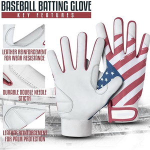 Gants de frappe en nylon avec drapeau américain, à doigts entiers, sangle réglable, légers, respirants, écologiques, unisexes, pour entraînement adulte - Product Image 6