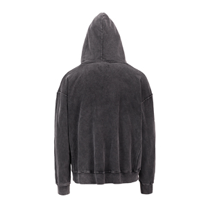 Sudadera con Capucha Personalizada con Pedrería, 100% Algodón, Tejido de Felpa, Logotipo Frontal, Unisex, Color Sólido, Invierno, Corte Holgado, Bolsillos Grandes, Transpirable, Antiencogimiento - Product Image 4