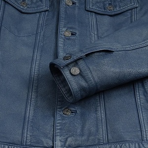5KINGZ SPORTS Men's Windproof <b>Mandarin</b> <b>Collar</b> PU Leather Winter <b>Jacket</b> Casual Regular Fit with Sherpa Lining - Product Image 6