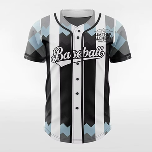 Maillot de baseball personnalisé de haute qualité, tissu 100% polyester, respirant, séchage rapide, taille plus, logo et couleur personnalisés, pour hommes - Product Image 1