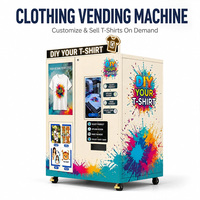 Máquina Expendedora de Artículos al por Menor, Camisetas con Pantalla Táctil Electrónica, IA Inteligente, Generación de Texto DIY para Parques de Diversiones