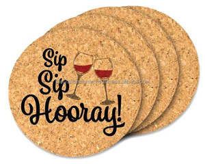 Manteles individuales naturales más vendidos, juego de revestimientos de corcho de madera con soporte de Metal, centro de mesa, exhibición, Hotel, restaurantes, juego de posavasos único - Product Image 6