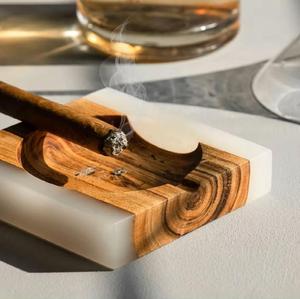 Cenicero de Cigarros de Resina y Madera Hecho a Mano, Sin Humo, Forma Personalizada, Decoración Premium para el Hogar, Oficina o Bar, Regalo - Product Image 4