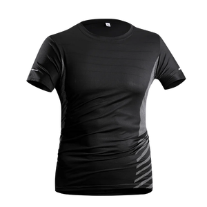 Summer Men T Shirts Running Ice Silk Thin <b>Top</b> <b>Reflective</b> Printing Quick Dry Short Sleeve Breathable Fitness Sports T-shirt - Product Image 1