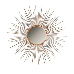 Espejo de Pared de Hierro Arqueado con Marco Delgado de Alta Gama, Dorado, Minimalista, de Lujo, Ecológico, para Hogares Modernos - Product Image 6