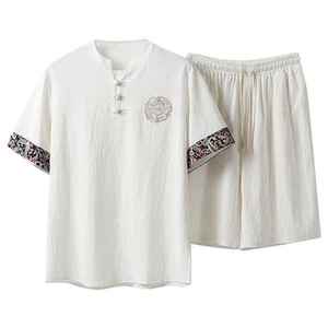 Ensemble de polo et t-shirt de golf assortis avec short, vêtements d'été personnalisés pour hommes, tricotés et imprimés - Product Image 4
