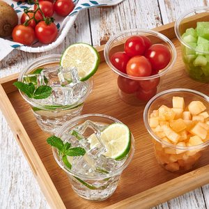 Vasos Desechables Biodegradables de PET/PLA de 9oz, Paquete de 50, a Prueba de Fugas, Libres de BPA, Ecológicos, para Fiestas, Vino, Jugos, Café Helado y Bebidas Frías - Product Image 1