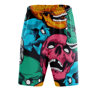 Vente en gros – Short de sport décontracté 100 % polyester à séchage rapide, taille mi-haute, coupe ample, avec cordon de serrage, imprimé tricoté, pour homme, idéal basketball, course à pied, gym - Product Image 4