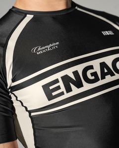 Engage MMA BJJ Rashguard à manches courtes, haut d'entraînement unisexe, tissu extensible léger, séchage rapide, respirant, confortable, imperméable - Product Image 2