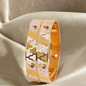 Bracelets CNC bicolores plaqués en gros, Bracelets de mode, Bracelets CNC bicolores en laiton, Bracelets traditionnels, Bracelets façonnés - Product Image 1