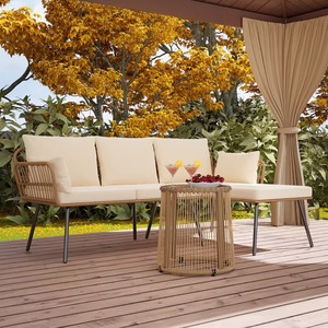 Meubles de patio en rotin, ensembles de meubles de patio en rotin pour l'extérieur, tables, chaises, canapés et chaises nid d'oiseau en rotin pour le loisir - Product Image 4