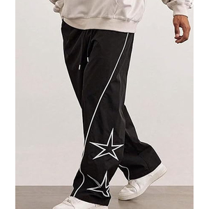 กางเกงวอร์มไนลอนผู้ชายทรงหลวมเอวยางยืดชุดกีฬา - Product Image 2