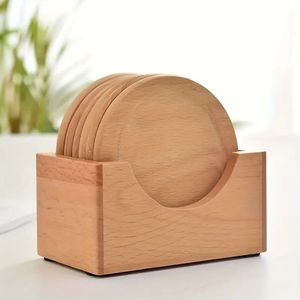 Ensemble de sous-verres en bois en gros pour hôtels et restaurants, résistants à la chaleur, pour boissons et tables - Product Image 5