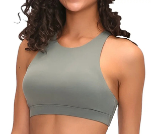 Sujetador Deportivo de Yoga para Mujer de Secado Rápido y Alta Sujeción con Logotipo Frontal, Escote en V Profundo, Material Spandex/Nylon - El Más Vendido para Entrenamiento - Product Image 1