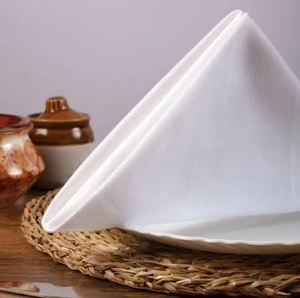 Serviettes de table en satin de qualité supérieure avec bordure élégante, pour usage quotidien, lavables, en lin de salle à manger - Product Image 3