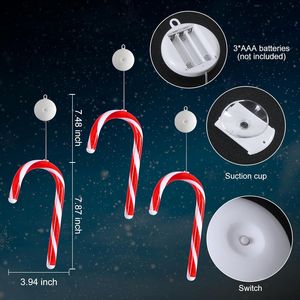 3 Pack Battery-Powered Red LED String <b>Lights</b> Christmas Window Decorations with <b>Timer</b> Candy Cane Design 2026 Ha Christmas <b>Lights</b> - Product Image 2