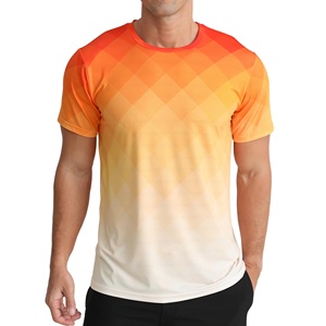 T-shirts décontractés pour hommes, coupe régulière, en maille respirante, style hip-hop streetwear, personnalisables, à épaules tombantes, pour la gym et l'entraînement - Product Image 1