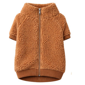 Vêtements pour animaux de compagnie en tissu polaire Sherpa, vestes et manteaux à capuche avec fermeture éclair, prix bas, vente premium, manteau d'extérieur pour chiens - Product Image 4
