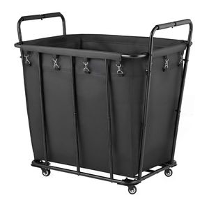 Carrello Multiuso Robusto con Grande Capacità di Carico 260 LBS, Ruote Girevoli, Rivestimento Impermeabile, Carrello per Lavanderia di Grande Capacità - Product Image 1