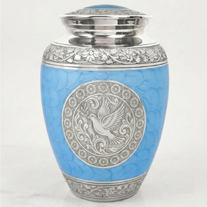 Exclusive Quality Brass Cremation Urn <b>Memorial</b> <b>Keepsake</b> For Human Or Pet Ashes Indian Export Quality Funeral Supplies - Product Image 1
