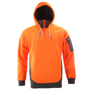 Sudadera con Capucha de Seguridad Reflectante de Alta Visibilidad, Certificada ANSI Clase 1, para Hombre, Invierno, Forro Polar, Ropa de Trabajo, con Cubre Rostro y Logotipo Personalizado - Product Image 5