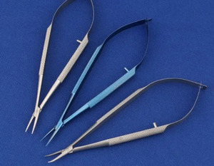 Porte-aiguille laparoscopique droit courbé 3 mm 36 cm Instruments chirurgicaux manuels certifiés CE Classe II SET BY DENTRIC IMPLANTS - Product Image 2