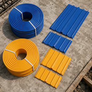 Chemical Resistant Waterstop Sofuco Virgin <b>PVC</b> EO250-ST Flexible <b>PVC</b> Band 4mm Thick 3x Elongation Blue/Yellow Wet Area - Product Image 4